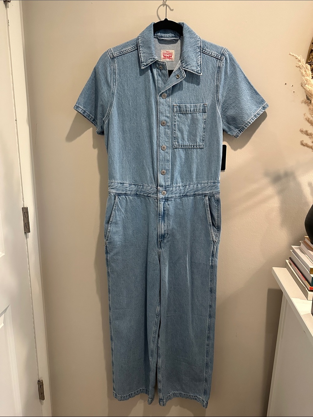 NWT Levi's Light Blue Denim Short-Sleeve One-Piece Heritage Jumpsuit